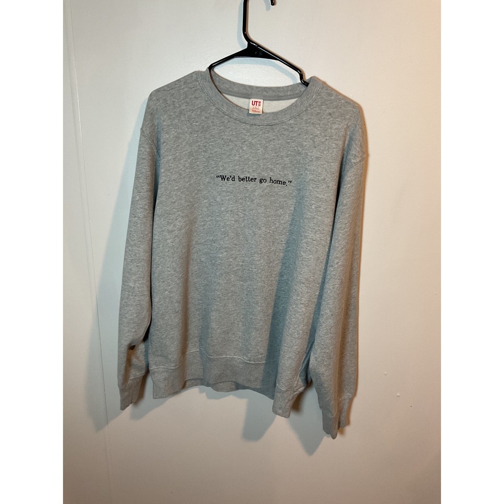 Disney‎ Mickey Goofy Donald Uniqlo Gray Graphic Sweatshirt Large
